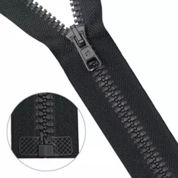 Молния тракторная, Т10 10 (6 мм), 1 замок, размер 50 см, 25 шт. в упаковке (102 тёмно-серый)