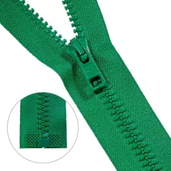 Молния тракторная, Т10 10 (6 мм), 1 замок, размер 60 см (050 яр.зелёный)