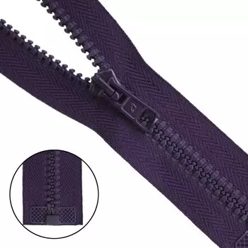 Молния тракторная, Т10 10 (6 мм), 1 замок, размер 80 см, 25 шт. в упаковке (032 фиолетовый)