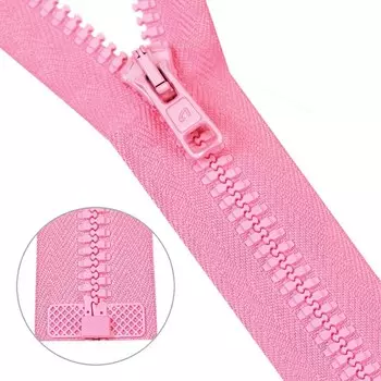 Молния тракторная, Т10 10 (6 мм), 1 замок, размер 80 см, 25 шт. в упаковке (099 светло-розовый)