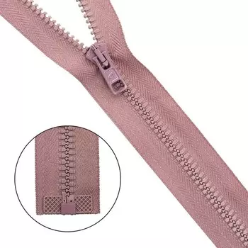 Молния тракторная, Т10 10 (6 мм), 1 замок, размер 85 см, 25 шт. в упаковке (100 пыльная темная роза)