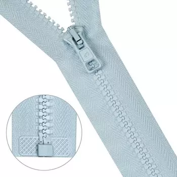 Молния тракторная, Т10 10 (6 мм), 1 замок, размер 85 см, 25 шт. в упаковке (104 голубой)