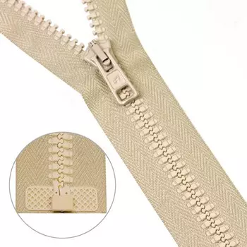 Молния тракторная, Т10 10 (6 мм), 1 замок, размер 85 см, 25 шт. в упаковке (105 светло-бежевый)