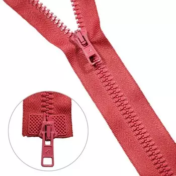 Молния тракторная, Т10 10 (6 мм), 2 замка, размер 80 см (025 стёмно-роза)