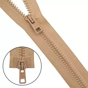 Молния тракторная Т10 (6 мм), два замка, длина 85 см, цвет светло-бежевый