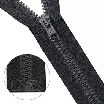 Молния тракторная Т10 (6 мм), один замок, длина 85 см, цвет тёмно-серый