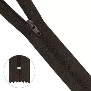 Молния юбочная Т3, размер 18 см (917 тёмно-коричневый), 10 шт. в наборе