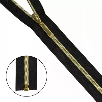 Молния витая 1 замок, 65 см, 10 шт