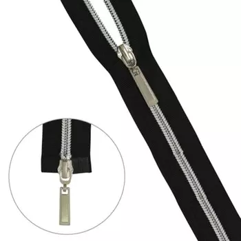 Молния витая 2 замка, 90 см, 10 шт