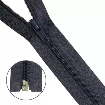 Молния витая, Т5, 1 замок, размер 40 см (233 тёмно-синий), 10 шт. в наборе