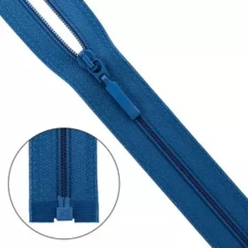 Молния витая, Т6, 1 замок, размер 85 см (115 синий)