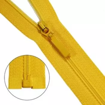 Молния витая, Т6, 1 замок, размер 85 см (506 жёлтый)