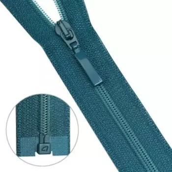 Молния витая, Т6, 1 замок, размер 85 см (908 морская волна)