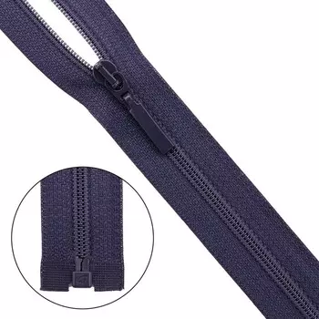 Молния витая Т6, один замок, длина 80 см, цвет фиолетовый