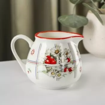 Молочник Доляна «Ромашки», 300 мл, 11,5×8×8 см