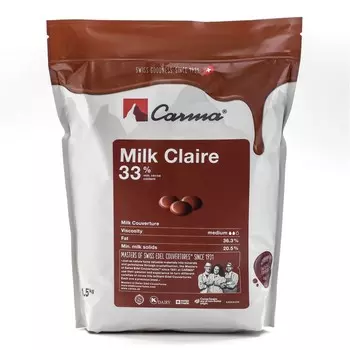 Молочный шоколад Carma Milk Claire, 33% какао, 1,5 кг