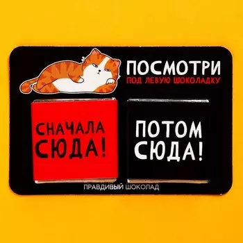 Молочный шоколад «Посмотри под шоколадку», 5 г. х 2 шт.