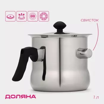 Молоковарка Доляна, 1 л, h=13 см, d=14.5 см, нержавеющая сталь