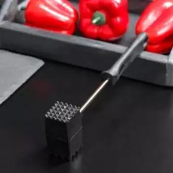 Молоток для мяса Доляна «Квадрат», 25 см, цвет чёрный