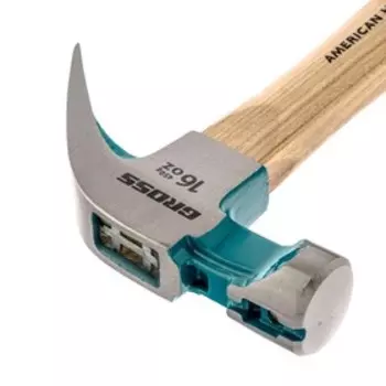 Молоток-гвоздодер Gross 10418, 450 г, 75°, магнит, обрезиненная рукоятка