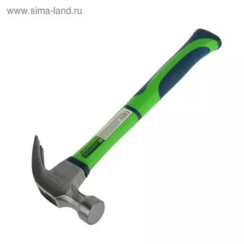 Молоток-гвоздодер "СИБРТЕХ" 10442, 450 г, фибергласовая обрезин. рукоятка