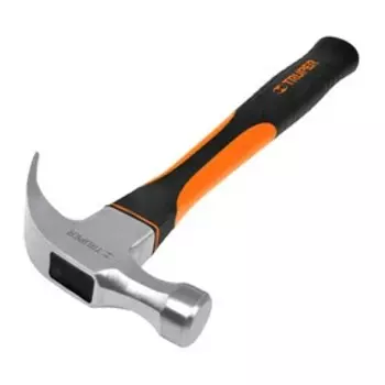 Молоток-гвоздодер TRUPER MA-16F, с полированным бойком, фиберглассовая ручка 33 см, 0.45 кг