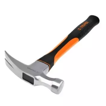 Молоток-гвоздодер TRUPER MAR-16F, с полированным бойком, фиберглассовая ручка 33 см, 0.45кг