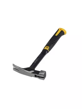 Молоток-гвоздодер ТУНДА ПРОФИ, цельнокованый, квадратный боек с магнитом, 2К рукоятка, 600 г