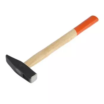 Молоток слесарный Техпром , квадратный боек, деревянная рукоятка, 300 г