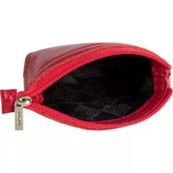 Монетница на молнии, цвет красный