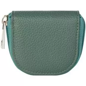 Монетница на молнии, цвет зелёный