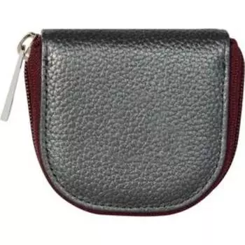 Монетница на молнии, цвет серый