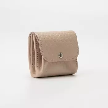 Монетница на кнопке, цвет пудра