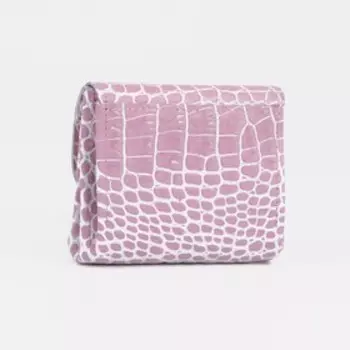 Монетница на кнопке, цвет розовый