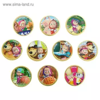 Монеты шоколадные «Маша и Медведь», 6 г