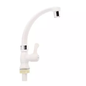 Моносмеситель "Эверест" B42-337, вентильный, с высоким изливом, белый