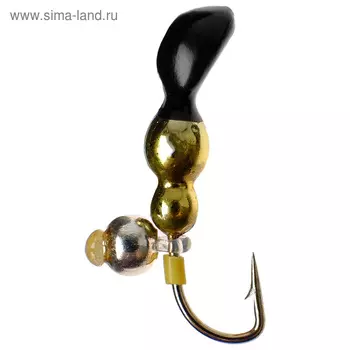 Мормышка литая Marlin's «Мураш» №3, бусина золото/серебро
