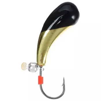 Мормышка литая Marlin's ProIce «Уралка» №4, 4,26 г, GO с подвеской бусина золото/серебро