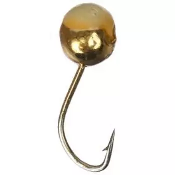 Мормышка «Шар» с отверстием, цвет gold plated, с фосфорной пяткой, d=4, 5 шт.