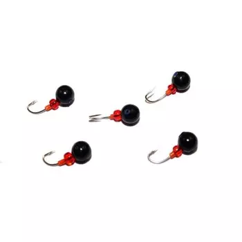 Мормышка свинц. ШАР черн. с труб. и бис. 3.5/3