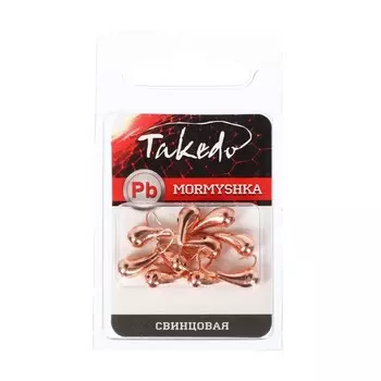 Мормышка свинцовая TAKEDO Уралка 5 мм, медная, с отверстием