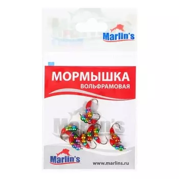 Мормышка вольфрам Marlin's Мураш №3, 4 мм, 1 г, цвет бензин, 10 шт.