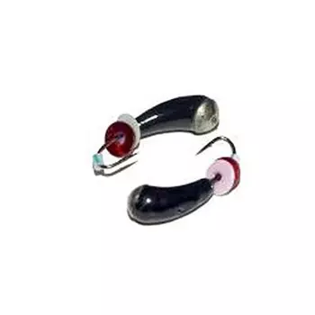 Мормышка вольфрамовая Lucky John УРАЛКА с отверстием коронкой и бисером 050/N