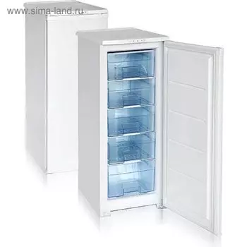 Морозильная камера «Бирюса» 114, класс А, 130 л, 12 кг/сутки, 5 отделений, белая