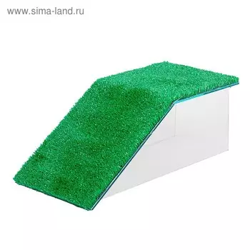Мостик для черепахи односторонний № 5 с травой, 422016 см