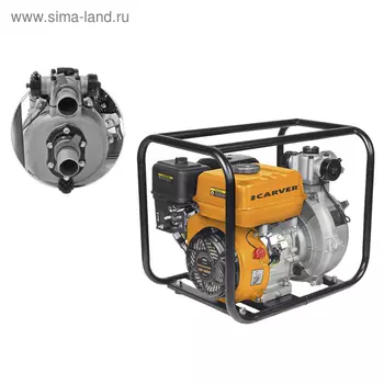 Мотопомпа Carver CGP 3050 H, 4Т, 5.2 кВт/7 л.с., 210 м3, 30 м3/час, глубина 7