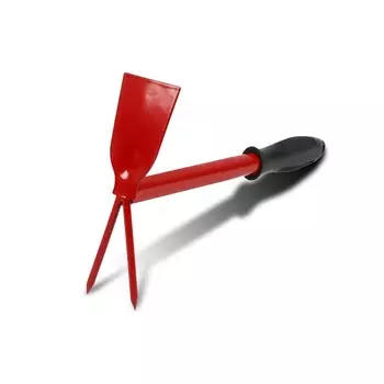 Мотыжка комбинированная, длина 31 см, 2 зубца, резиновая ручка