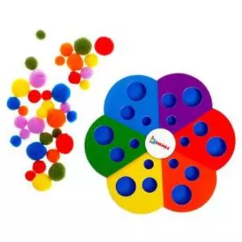 Мозаика «Цветочек» с мягкими бомбошками