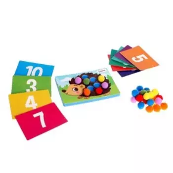 Мозаика "Ёжик" с мягкими бомбошками , в ПАКЕТЕ