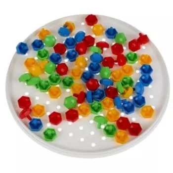 Мозаика круглая «Синий трактор», 80 фишек, 4 цвета, диаметр 18,5 мм